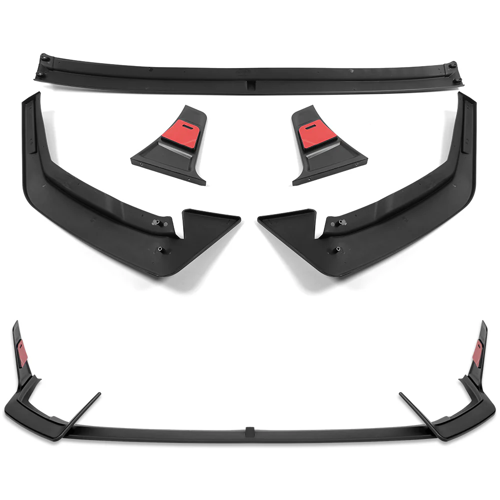 For 2024-2025 Hyundai Elantra N-Line Front Bumper Splitter Spoiler Lip 5PCS -Unpainted Matte Black - Image 3