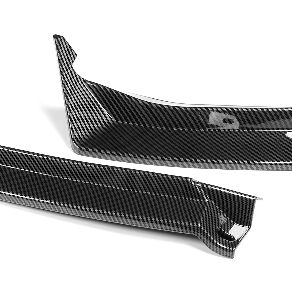 For 2024-2025 Hyundai Sonata Base Front Bumper STP-Style Splitter Spoiler Lip 5PCS -Carbon Fiber Look - Image 4