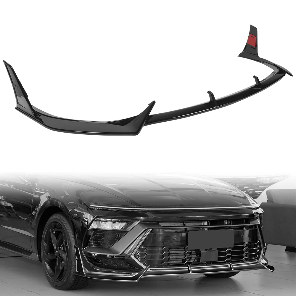 For 2024-2025 Hyundai Sonata N-Line Front Bumper Splitter Spoiler Lip 5PCS -Painted Black - Image 7