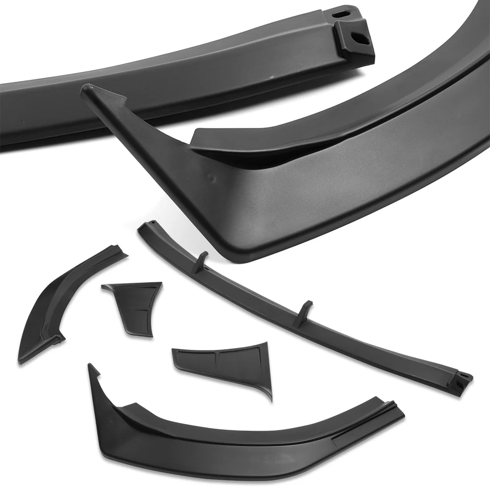 For 2024-2025 Hyundai Sonata N-Line Front Bumper Splitter Spoiler Lip 5PCS -Unpainted Matte Black - Image 2