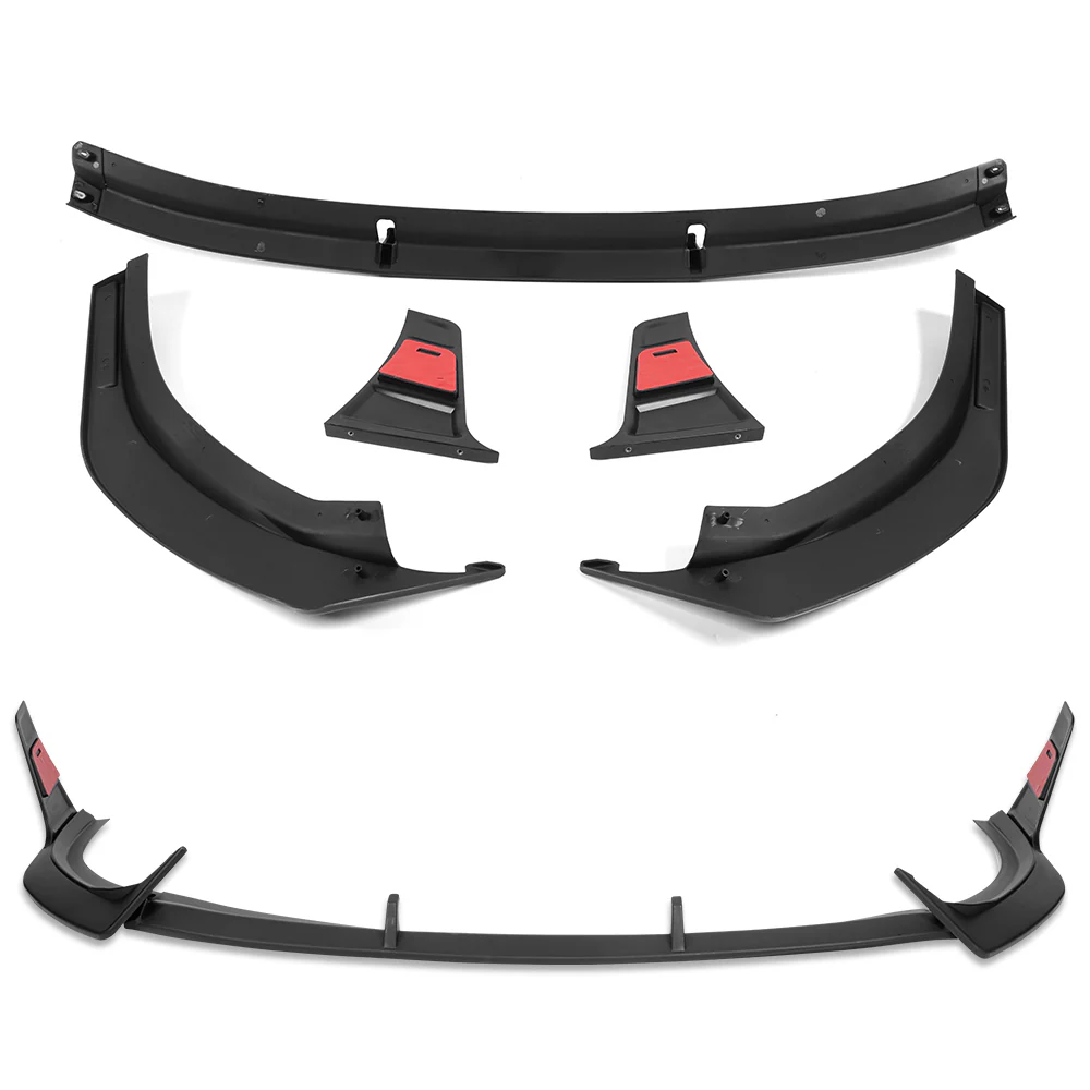 For 2024-2025 Hyundai Sonata N-Line Front Bumper Splitter Spoiler Lip 5PCS -Unpainted Matte Black - Image 3