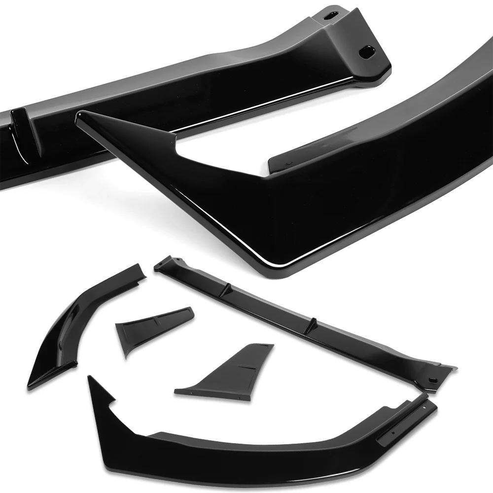 For 2024-2025 Nissan Sentra Front Bumper Splitter Spoiler Lip 5PCS -Painted Black - Image 2