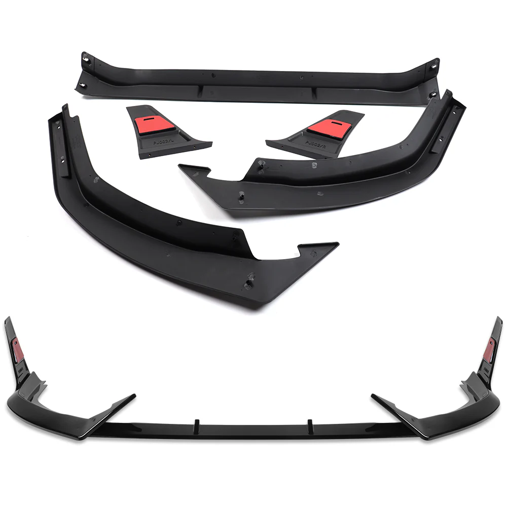 For 2024-2025 Nissan Sentra Front Bumper Splitter Spoiler Lip 5PCS -Painted Black - Image 3