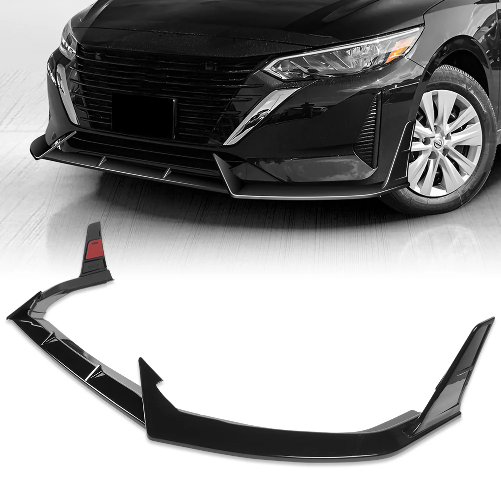 For 2024-2025 Nissan Sentra Front Bumper Splitter Spoiler Lip 5PCS -Painted Black - Image 6