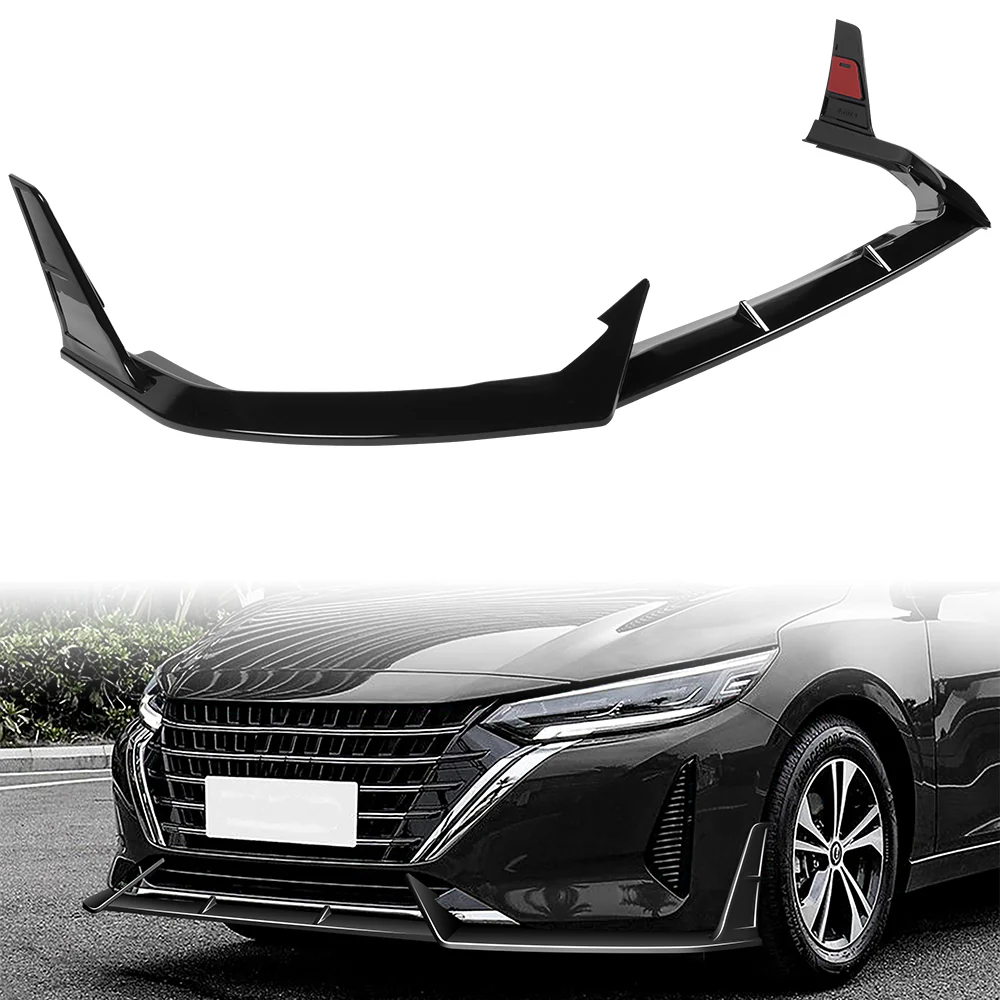 For 2024-2025 Nissan Sentra Front Bumper Splitter Spoiler Lip 5PCS -Painted Black - Image 7