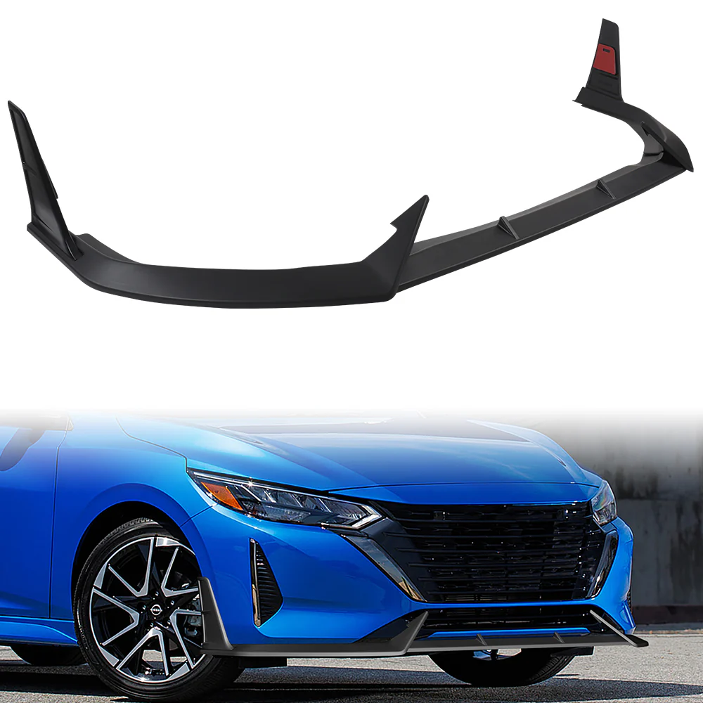 For 2024-2025 Nissan Sentra Front Bumper Splitter Spoiler Lip 5PCS -Unpainted Matte Black - Image 8