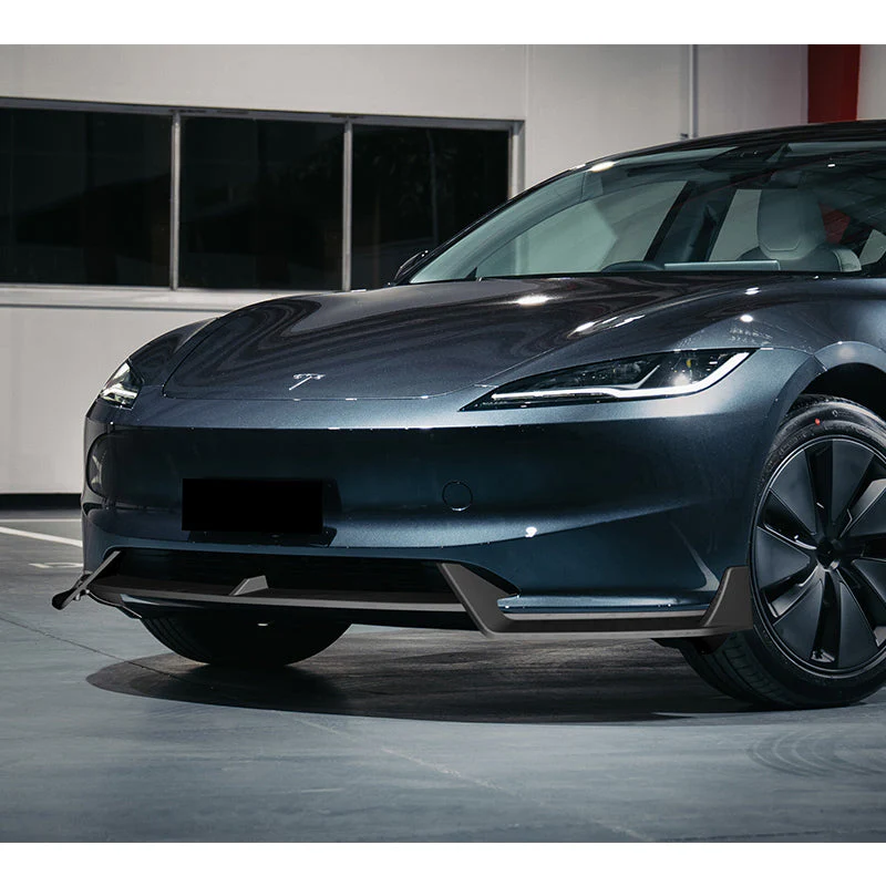 For 2024-2025 Tesla Model 3 Sedan Matte Black Front Bumper Body Splitter Spoiler Lip 3PCS - Image 5