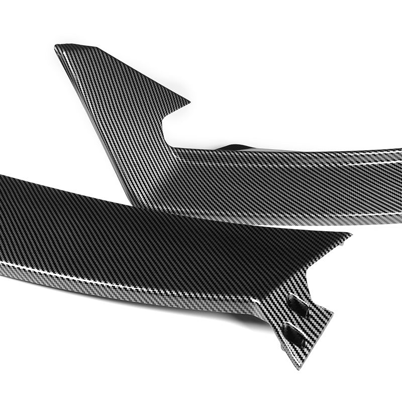 For 2024-2025 Tesla Model 3 Sedan Carbon Look Front Bumper Body Splitter Spoiler Lip 3PCS - Image 2