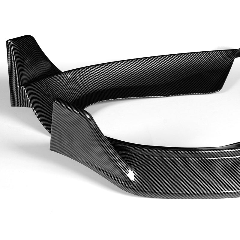 For 2024-2025 Tesla Model 3 Sedan Carbon Look Front Bumper Body Splitter Spoiler Lip 3PCS - Image 3