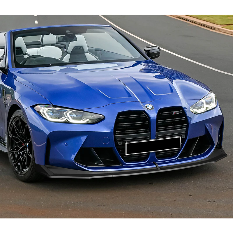 For 2021-2025 BMW M3 M4 G80 G82 G83 Matte Black Front Bumper Body Splitter Spoiler Lip 3PCS - Image 5