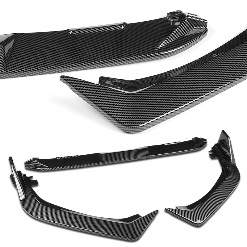 For 2025-2026 Honda Civic Sedan Hatchback Front Bumper Lip Spoiler Splitter -Carbon Fiber Look - Image 2