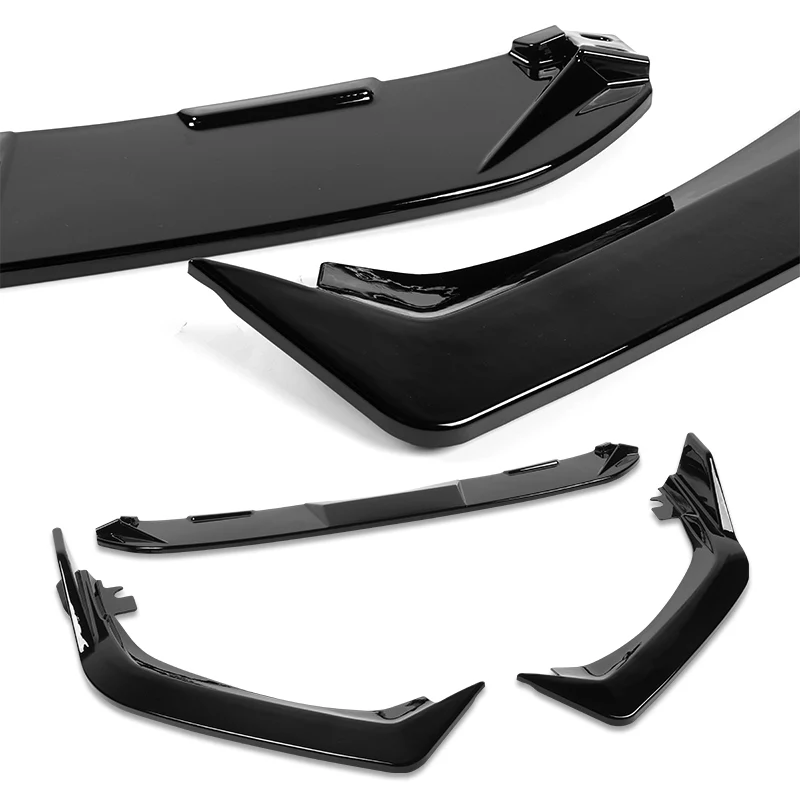 For 2025-2026 Honda Civic Sedan Hatchback Front Bumper Lip Spoiler Splitter -Painted Black - Image 2