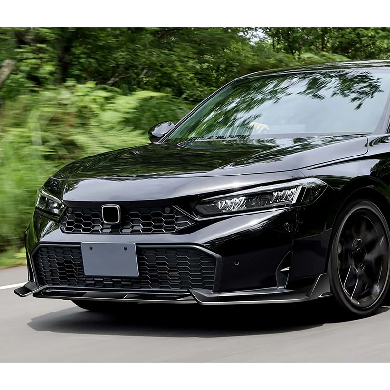 For 2025-2026 Honda Civic Sedan Hatchback Front Bumper Lip Spoiler Splitter -Painted Black - Image 6
