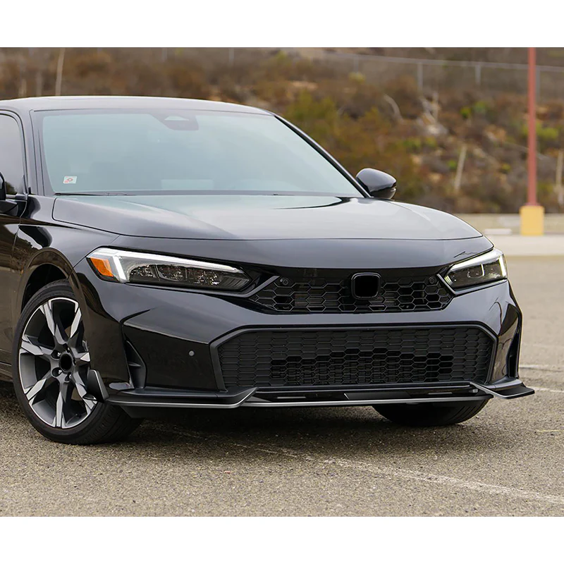 For 2025-2026 Honda Civic Sedan Hatchback Front Bumper Lip Spoiler Splitter -Painted Black - Image 8
