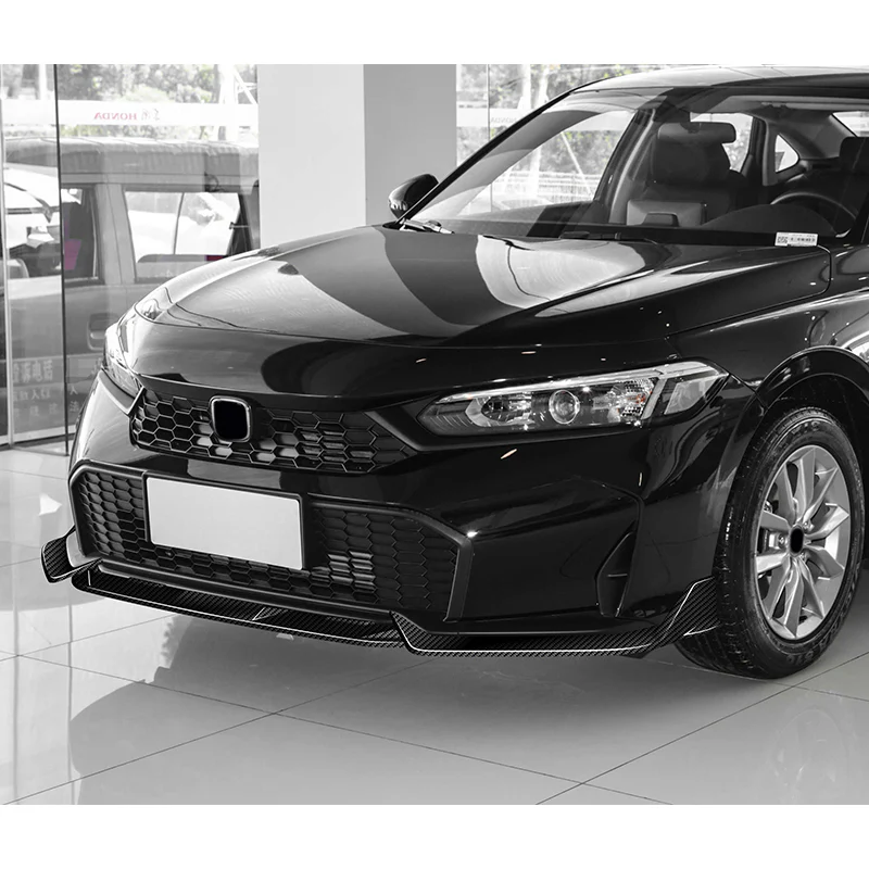 STP-Style For 2025-2026 Honda Civic Sedan Hatchback Front Bumper Lip Spoiler Splitter -Real Carbon Fiber - Image 6