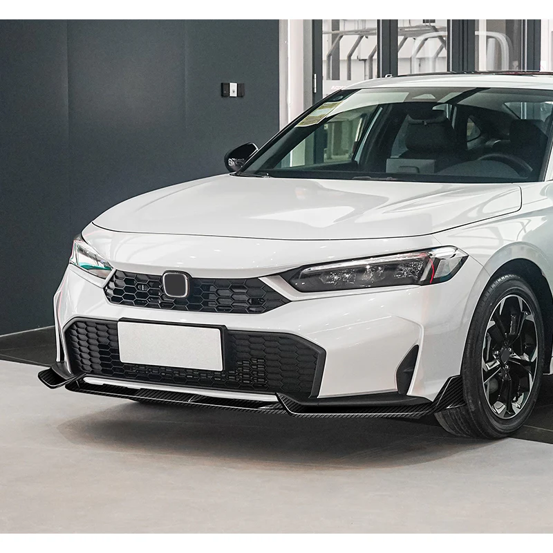 STP-Style For 2025-2026 Honda Civic Sedan Hatchback Front Bumper Lip Spoiler Splitter -Real Carbon Fiber - Image 7