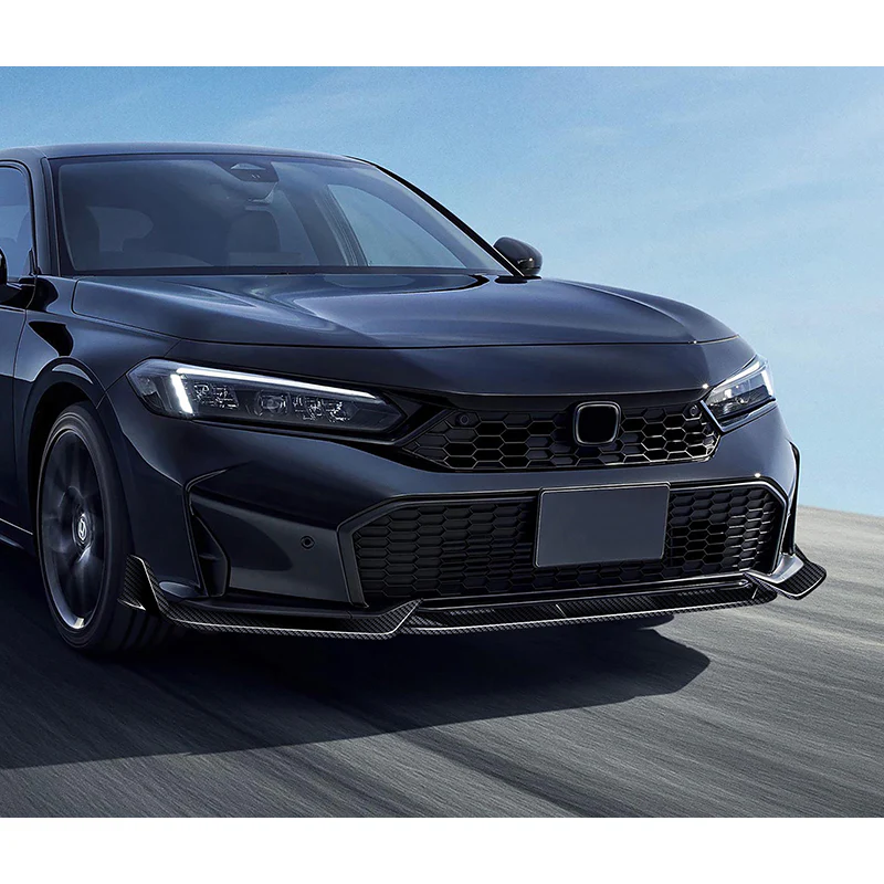 STP-Style For 2025-2026 Honda Civic Sedan Hatchback Front Bumper Lip Spoiler Splitter -Real Carbon Fiber - Image 8