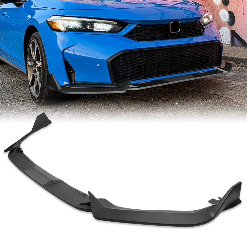 For 2025-2026 Honda Civic Sedan Hatchback Front Bumper Lip Spoiler Splitter -Unpainted Black - Image 5