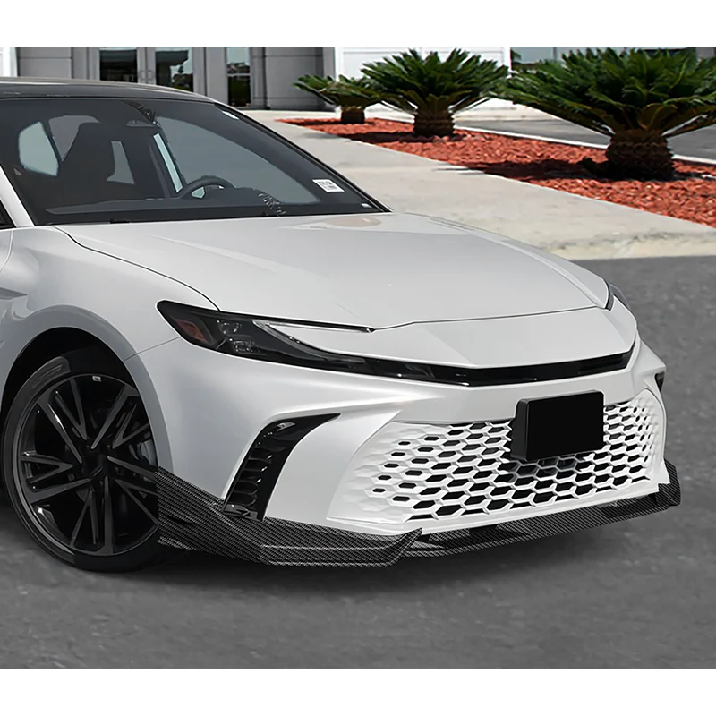 For 2025-2026 Toyota Camry SE XSE Front Bumper Splitter Spoiler Lip 3PCS -Carbon Fiber Look - Image 5