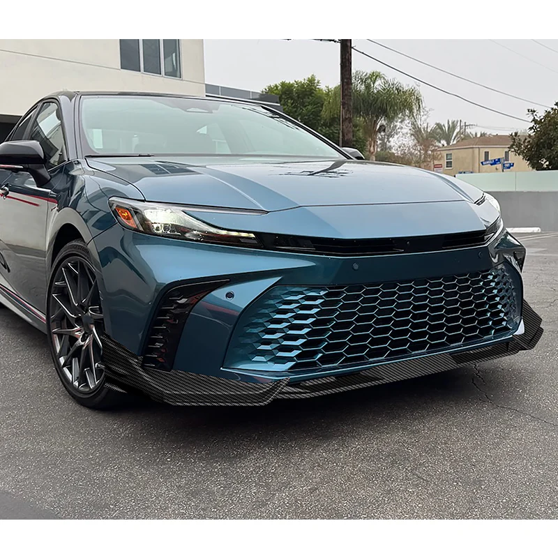 For 2025-2026 Toyota Camry SE XSE Front Bumper Splitter Spoiler Lip 3PCS -Carbon Fiber Look - Image 6