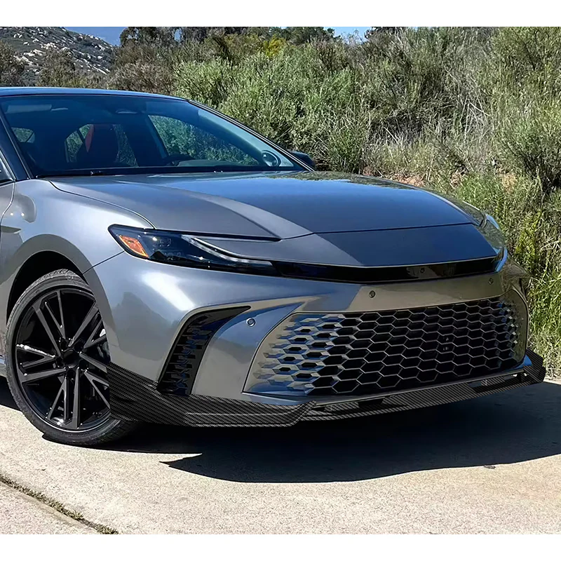For 2025-2026 Toyota Camry SE XSE Front Bumper Splitter Spoiler Lip 3PCS -Carbon Fiber Look - Image 7