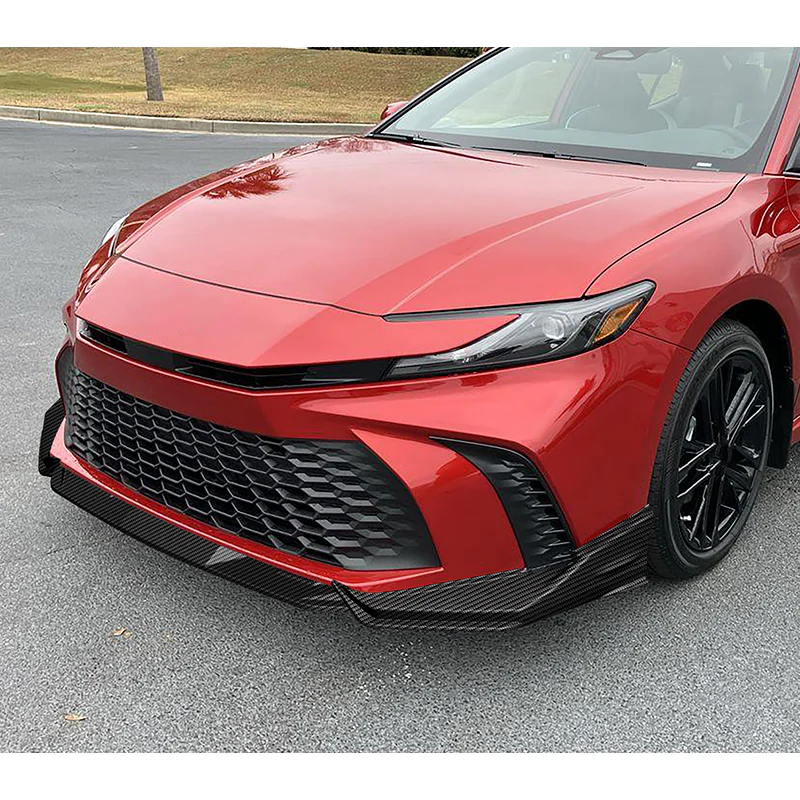 For 2025-2026 Toyota Camry SE XSE Front Bumper Splitter Spoiler Lip 3PCS -Carbon Fiber Look - Image 8