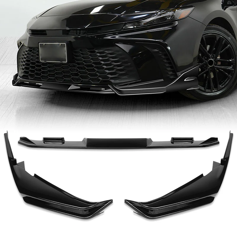 For 2025-2026 Toyota Camry SE XSE Front Bumper Splitter Spoiler Lip 3PCS -Painted Black - Image 5