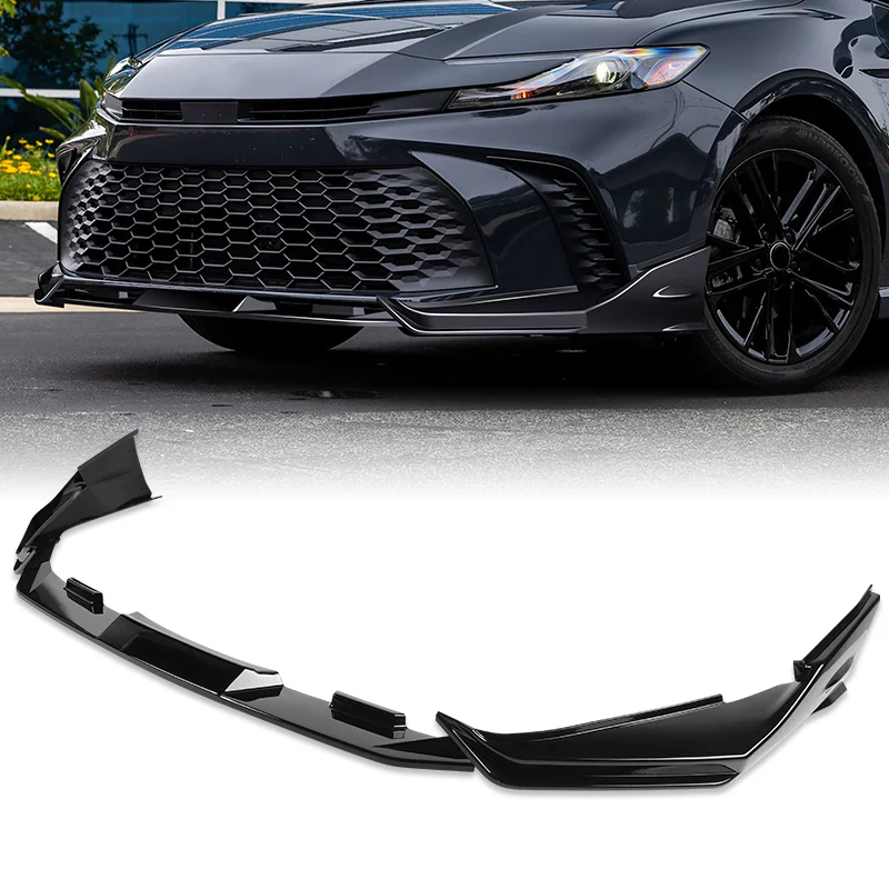 For 2025-2026 Toyota Camry SE XSE Front Bumper Splitter Spoiler Lip 3PCS -Painted Black - Image 6