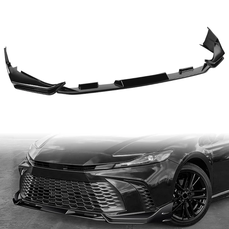 For 2025-2026 Toyota Camry SE XSE Front Bumper Splitter Spoiler Lip 3PCS -Painted Black - Image 7