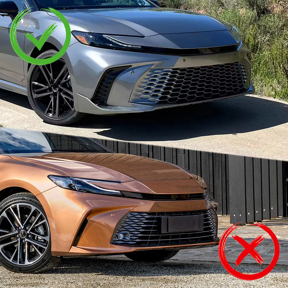 For 2025-2026 Toyota Camry SE XSE Front Bumper Splitter Spoiler Lip 3PCS With LED Sequential Running Lights -Painted Black - Image 12