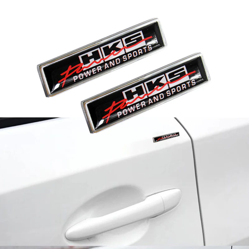 For 2PCS HKS Luxury Auto Car Body Fender Metal Emblem Badge Sticker Decal - Image 4