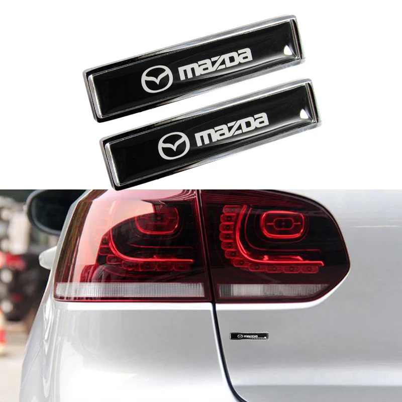 For 2PCS MAZDA Luxury Auto Car Body Fender Metal Emblem Badge Sticker Decal - Image 4