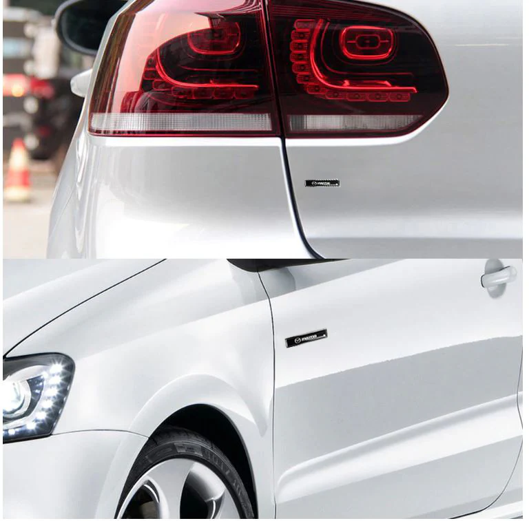 For 2PCS MAZDA Luxury Auto Car Body Fender Metal Emblem Badge Sticker Decal - Image 6