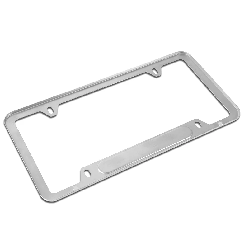 2PCS MUSTANG Stainless Steel License Plate Frame Silver Metal Brand New - Image 9
