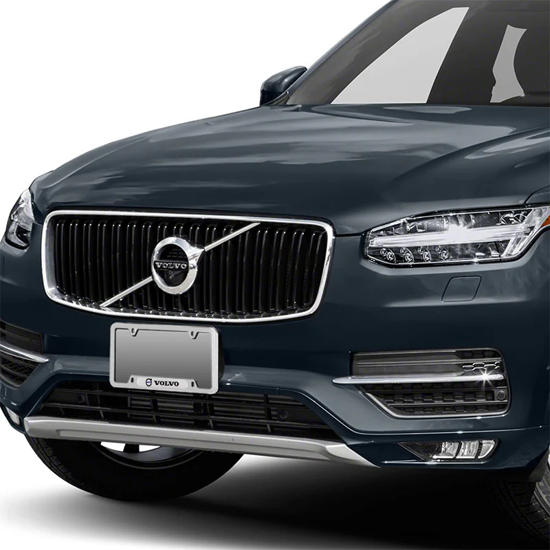 2PCS VOLVO Stainless Steel New Silver Metal License Plate Frame - Image 3