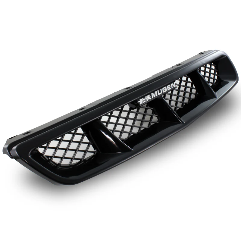 For 96-98 HONDA CIVIC 2/3/4DR Mugen Black Front Hood Mesh Sport ABS Grille Grill - Image 4