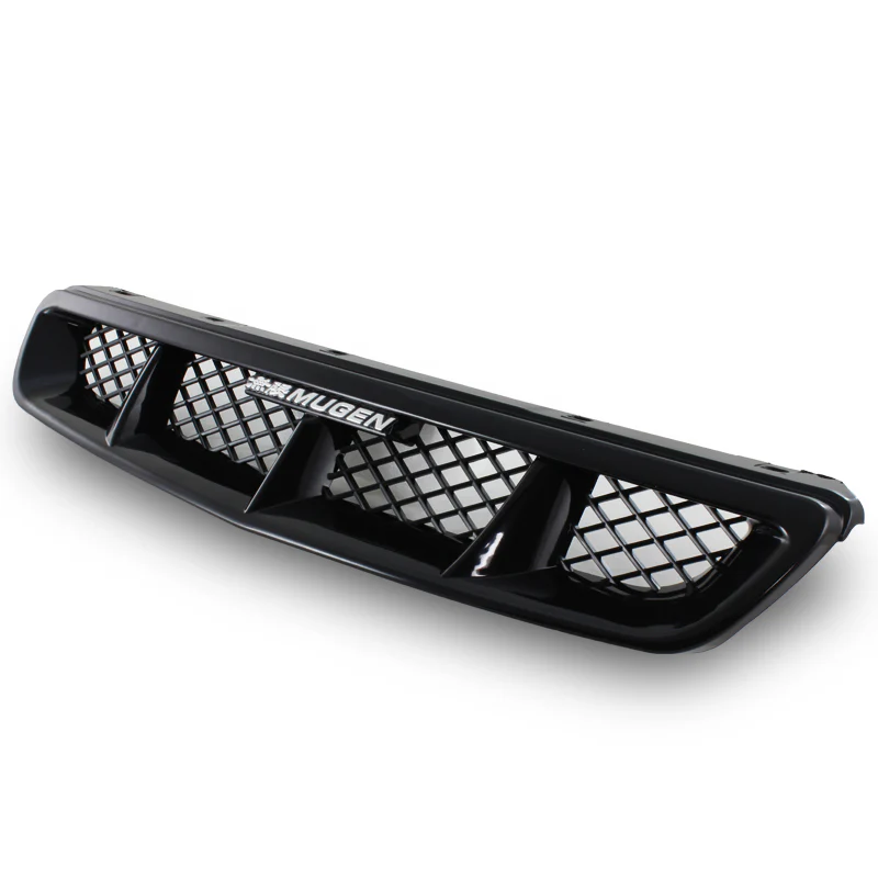 For 96-98 HONDA CIVIC 2/3/4DR Mugen Black Front Hood Mesh Sport ABS Grille Grill - Image 5