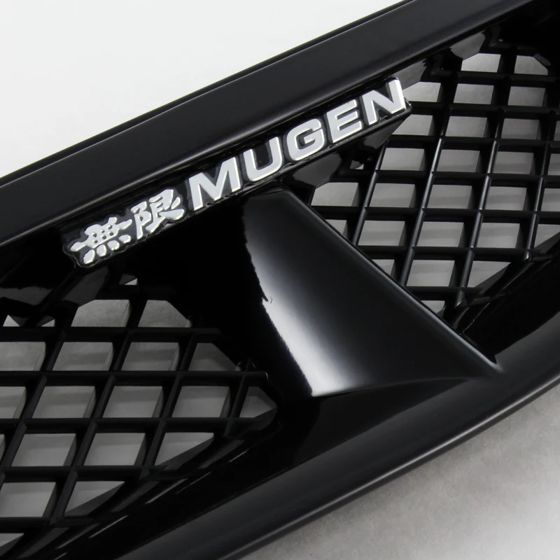 For 99-00 HONDA CIVIC 2/3/4DR Mugen Black Front Hood Mesh Sport ABS Grille Grill - Image 4
