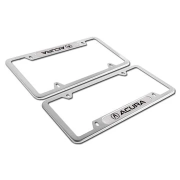 2PCS For ACURA Silver Metal Stainless Steel License Plate Frame MDX RDX TSX TL - Image 3