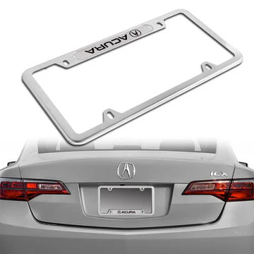 2PCS For ACURA Silver Metal Stainless Steel License Plate Frame MDX RDX TSX TL - Image 7