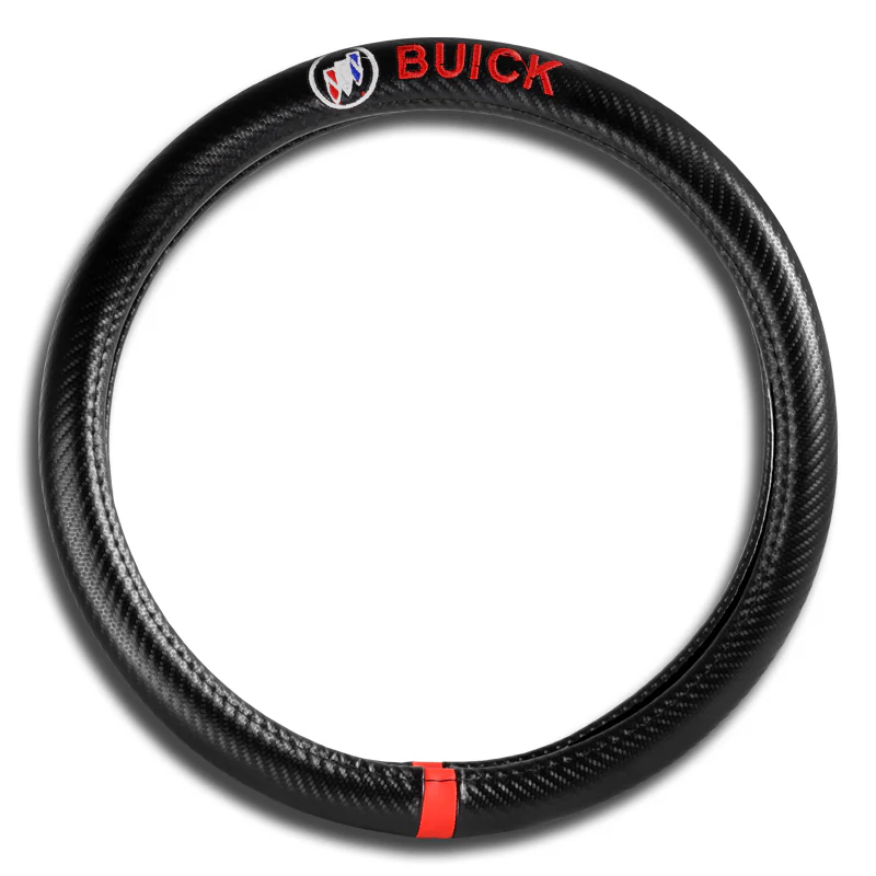 For all BUICK 15" Diameter Car Steering Wheel Cover Carbon Fiber Look Leather X1 - Image 3