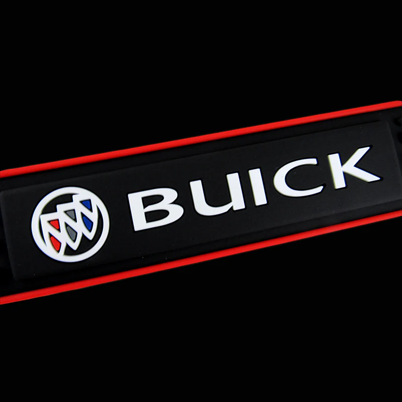 For Buick 4PCS Red Border Rubber Car Door Scuff Sill Cover Panel Step Protector - Image 4