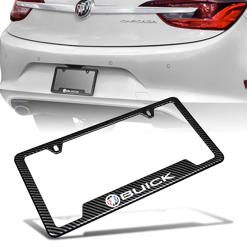 For BUICK Carbon Fiber Look License Plate Frame ABS X2 - Image 2
