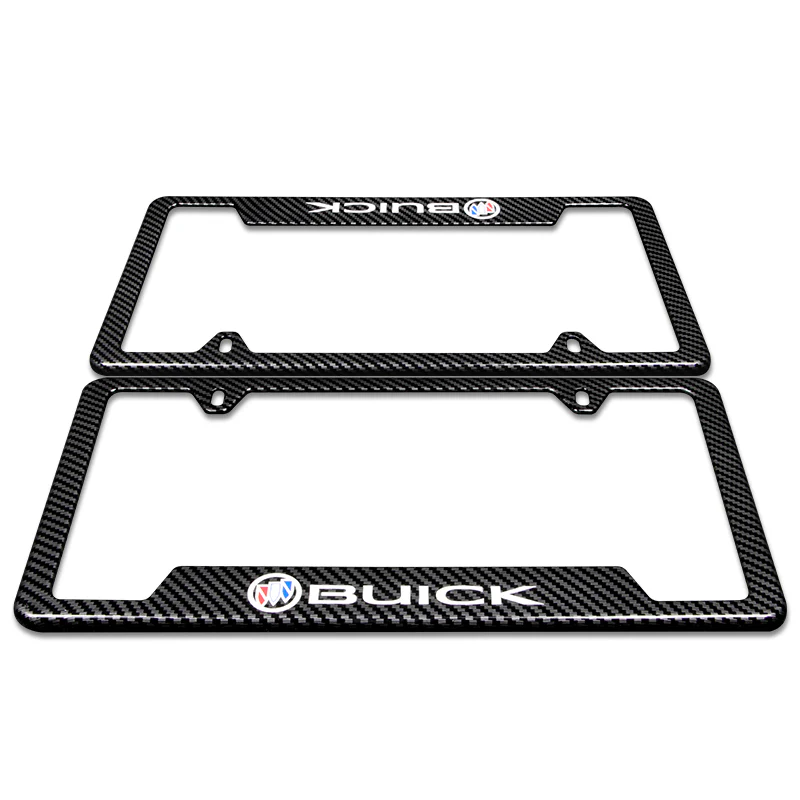 For BUICK Carbon Fiber Look License Plate Frame ABS X2 - Image 3