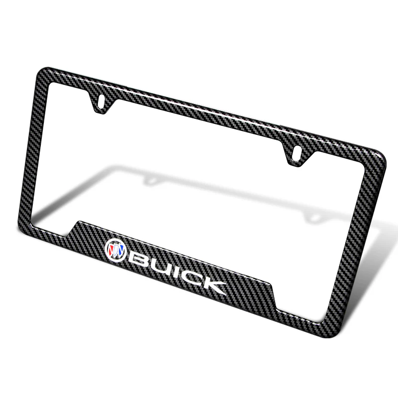 For BUICK Carbon Fiber Look License Plate Frame ABS X2 - Image 5