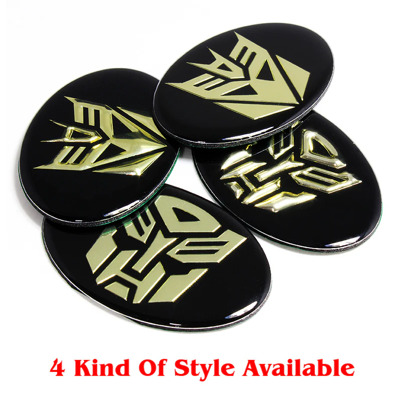 FOR CHRYSLER 300 300C FRONT HOOD TRANSFORMER DECEPTICONS STYLE GOLD 3D EMBLEM BADGE - Image 4