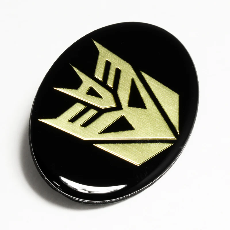 FOR CHRYSLER 300 300C FRONT HOOD TRANSFORMER DECEPTICONS STYLE GOLD EMBLEM BADGE - Image 2