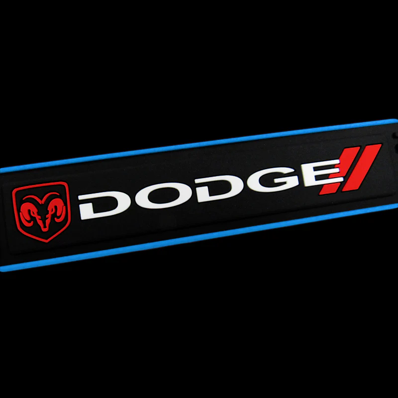 For DODGE 4PCS Blue Border Rubber Car Door Scuff Sill Cover Panel Step Protector - Image 2