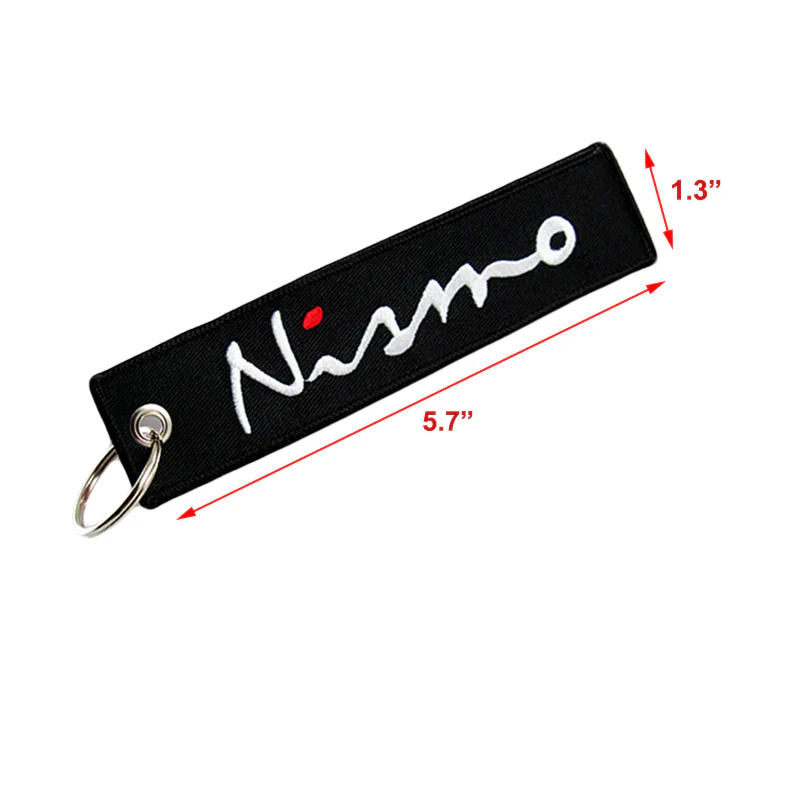 For EMBROIDERED DOUBLE SIDE JDM NISMO RACING KEYCHAIN CELL HOLDERS KEYRING X2 - Image 3