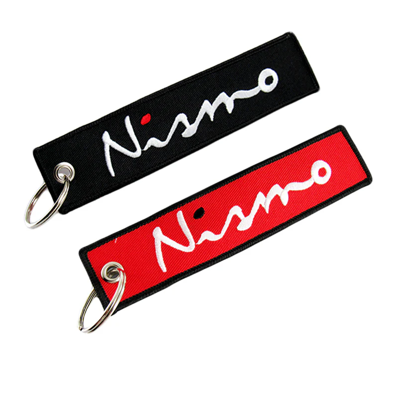 For EMBROIDERED DOUBLE SIDE JDM NISMO RACING KEYCHAIN CELL HOLDERS KEYRING X2 - Image 4